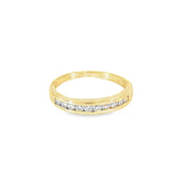 18k White Gold .35ct G VS2 Round Diamond Channel Set Wedding Ring